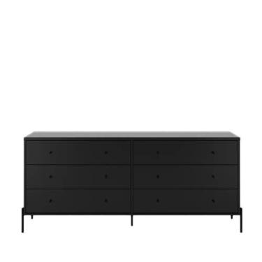 Imagem de Cômoda 6 Gavetas Jasper 182 cm - Preto Fosco - Móveis Província