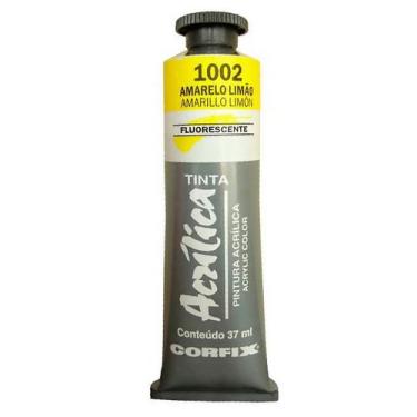 Imagem de Tinta Acrílica Corfix 37ml Fluorescente - 84037, 1002 - AMARELO LIMãO