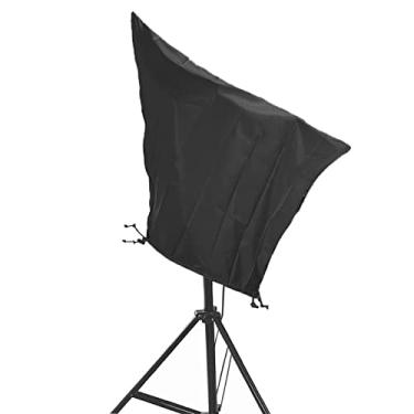 Imagem de Capa de telescópio telescópio astronómico pó chuva à prova de sol capa solar telescópio capuz bolsa de lente impermeável com cordão ajustável para celestron skywatcher, preto, 100 x 75 cm