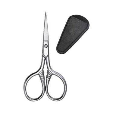 Imagem de Tesoura De Maquiagem De Aço Inoxidável Para Sobrancelhas, Manicure, Cu