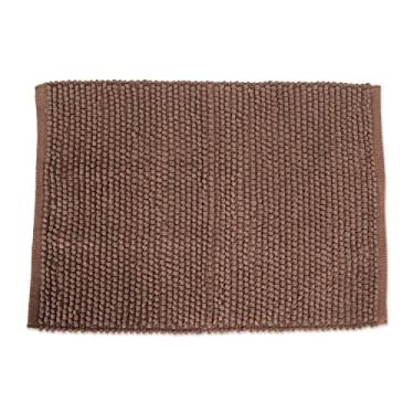 Imagem de Tapete de banheiro ultramacio de algodão absorvente de pipoca, 56 x 76 cm, lavável na máquina, tapete de banho perfeito para chuveiro, penteadeira, banheira, pia e vaso sanitário, marrom chocolate