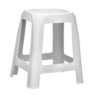 Imagem de Conjunto c/ 3 Banquetas Branca - Plásticos Santana