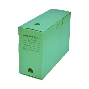 Imagem de Caixa Arquivo Morto Plastico Polionda Polibras 360x135x252mm, Verde