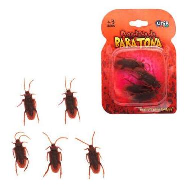 Imagem de Pegadinha Da Baratona Kit Com 5 Baratas Falsa De Mentira  - U. Toys