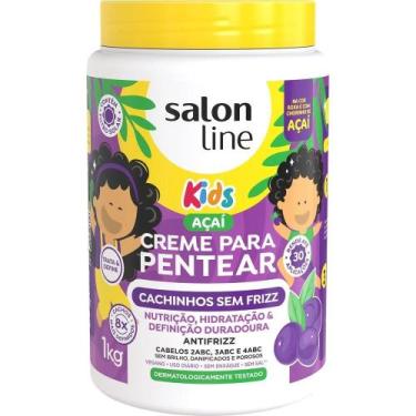 Imagem de Creme para Pentear Salon Line Kids Cachinhos sem Frizz Açaí 1Kg