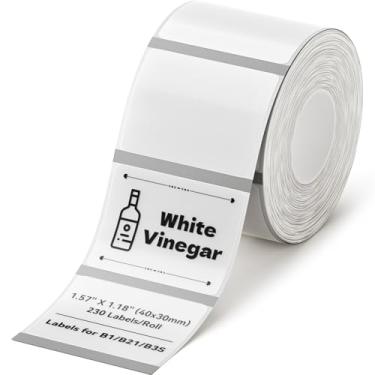 Imagem de NIIMBOT Fita de etiqueta transparente para B1/B21/B3S, 40 x 30 mm (40 x 30 mm), 230 etiquetas/rolo, adesivo térmico para frasco de pedreiro/especiarias/código de barras/código QR/endereço/pequenas