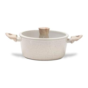 Imagem de Panela Caçarola de Indução Brinox Ceramic Life Sirius Vanilla - Ø22 cm - 2,7 Litros -...