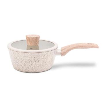 Imagem de Panela de Indução com Tampa Brinox Ceramic Life Sirius Vanilla - Ø20 cm - 2,1 Litros Re...