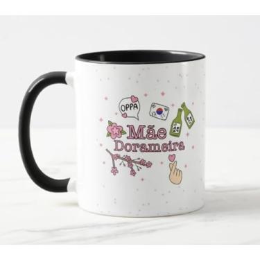Imagem de Caneca Mãe Dorameira Mãe Que Ama Doramas Int Preto