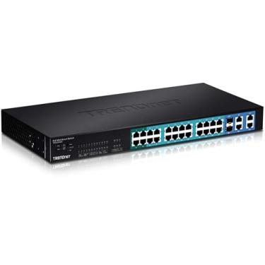 Imagem de TRENDnet TPE-224WS 24-Port 10/100MBps Web Smart PoE Switch with 4 Gigabit Ports and 2 Mini GBIC Slots