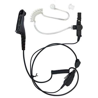 Imagem de PROMAXPOWER Fone de ouvido de 1 fio FBI Security Acoustic Clear Tube com microfone PTT para rádios bidirecionais Motorola XPR7350e, XPR7550e, XPR7580, XiR-P8268, MTP850S, APX900, APX1000