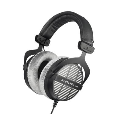 Imagem de beyerdynamic DT 990 PRO Fones de ouvido circum-auriculares para monitor de estúdio – estrutura estéreo aberta com fio (80 Ohm, cinza)