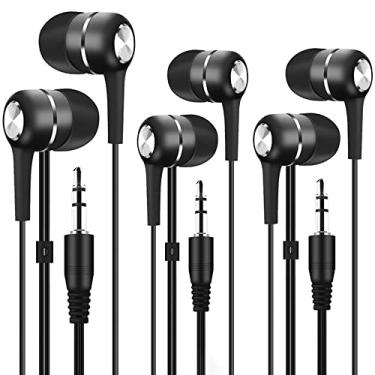 Imagem de Yoley Bulk Earbuds Headphones Wholesale Earphones 50 Pack,Disposable Ear Buds Headsets for Kids School Classroom Students (Black)