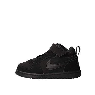 Imagem de Nike Toddlers Court Borough Mid (TDV) Black/Black Basketball Shoe 7 Infants US