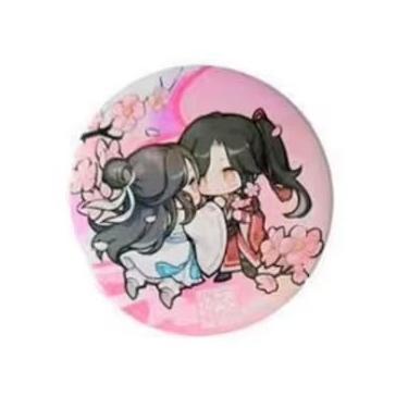 Imagem de Tian Guan Ci Fu Heaven's Official Blessing Anime Hua Cheng Xie Lian Emblema de botão de metal macio de 5,8 cm, 2.3 Inches Tall, Esmalte, Metal