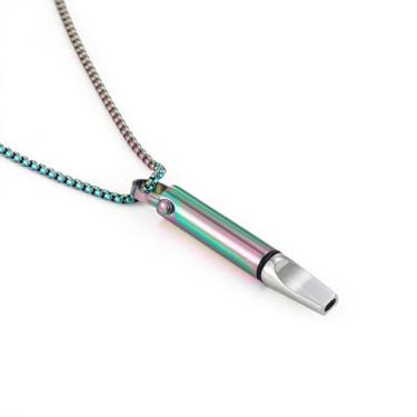 Imagem de INTIMATE LOVER Colar de respiração com filtro de algodão – auxílio de respiração consciente para relaxamento e foco, joia de meditação de aço inoxidável, 18.0 Inches, Algodão Metal, Sem Pedra Preciosa