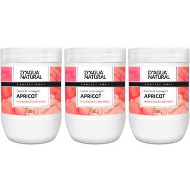Imagem de Kit 3 Potes Cremes de Massagem Dagua Natural Apricot 650g Hidratação I