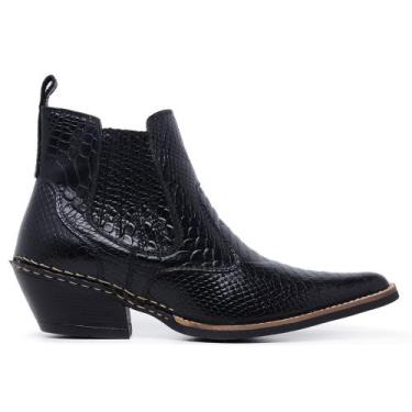 Imagem de Bota Masculina Texana Cano Curto - Couro estampa Anaconda - LOJA RPERO