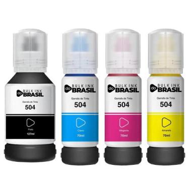 Imagem de Kit 04 Tintas T504 Compatível Para Epson L4150, L4160, L4260, L6161, L