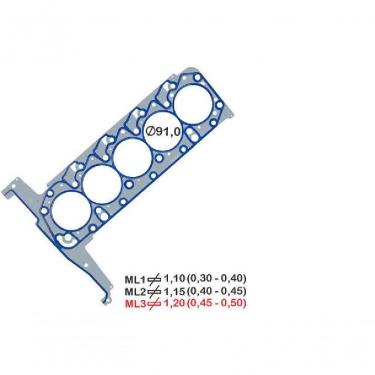 Imagem de Junta Cabeçote Motor Aço 1.20Mm Ranger Troller T4