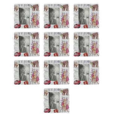 Imagem de Porta Retrato 10x15 Kit 10 Unidades Moldura Fotografia Arco Do Triunfo Decoraçao Casa Enfeite Mesa