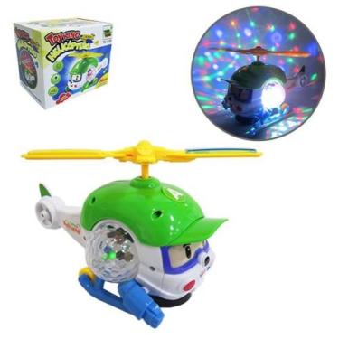 Imagem de Helicoptero Bate e Volta Boné Toy King Com Som e Luz + Globo Giratório