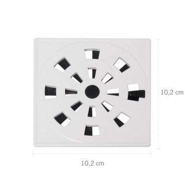 Imagem de Kit Com 3 Grelha Quadrada10,2 X 10,2cm Com Anti-inseto Pvc Astra Branco