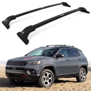 Imagem de AUXPACBO Barra transversal de suporte de teto resistente de 99,8 kg para bússola 2018-2025, design multifuncional para bagagem de bicicleta e caiaque