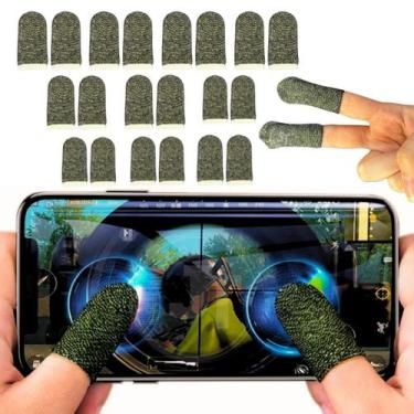 Imagem de Kit 20 Luvas Gamer Dedo Fibra Cobre Anti Suor Pubg Free Fire Revenda A