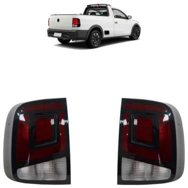 Imagem de Lanterna Traseira Saveiro 2023 2024 2025 Bicolor Rubi Cristal Acrílico