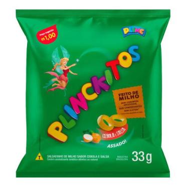 Imagem de Salgadinho de Milho Plinckitos Sabor Cebola e Salsa Argola 33g