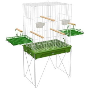 Imagem de Viveiro Gaiola para Calopsita e Aves Mansas Malha Larga - Lar e Quinta