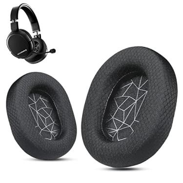Imagem de Krone Kalpasmos Almofada Auricular Arctis 7, Almofadas De Substituição Em Tecido Respirável, Compatível Com Steelseries 1, Pro, 3, 5, 7+, 7P, 7X, 9 E Prime, Todos Os Modelos, Fone Ouvido Sem Fio, Pr
