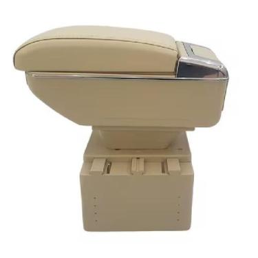 Imagem de Console Apoio De Braço Universal Automotivo 7 Portas Usb Klx Bege - KL