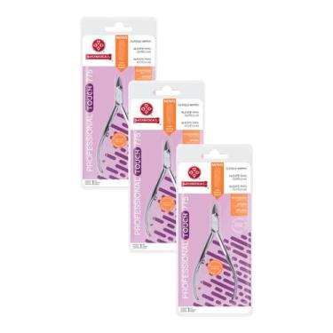 Imagem de Kit 3 Alicates de Cutícula 775 Professional Touch Aço Inox Mundial