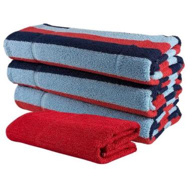 Imagem de Jogo de Toalhas 4 Peças Kit 3 Banho + 1 Rosto Algodão Alta Absorção Ma
