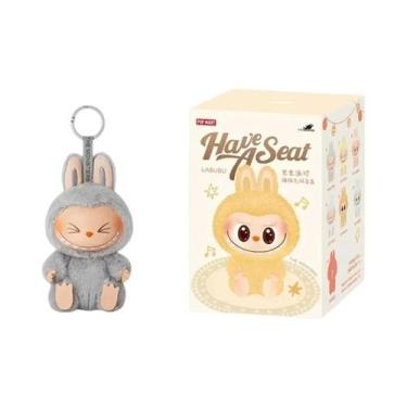 Imagem de Anime Labubu Blind Box Have a Seat Series Flocking Doll Modelo Brinque