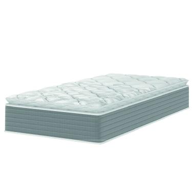 Imagem de Colchão Solteiro Molas Ensacadas Pillow Top 88x188x25cm Martino Cinza Umaflex