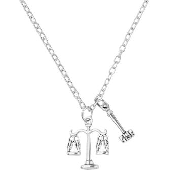 Imagem de Sdopbinbin Colar de advogado, presente de Natal para mulheres, homens, advogados, advogados, presente de Natal para filho, filha, advogada, Small, Zinco, Sem Pedra Preciosa