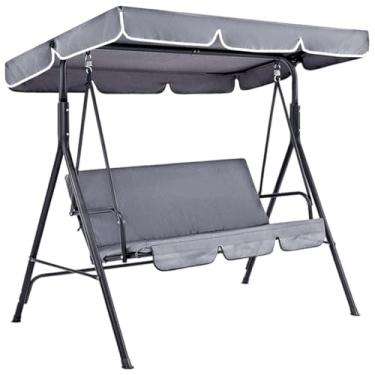 Imagem de CREATCABIN Capa de substituição de dossel para pátio, 3 lugares, varanda, assento giratório, cobertura, cobertura, tecido Oxford 210D, impermeável, proteção UV para rede de jardim, coberturas de