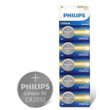 Imagem de Kit 5 Pilhas Bateria Botão Moeda Placa Mãe Cr2032 3V Philips - Barão D