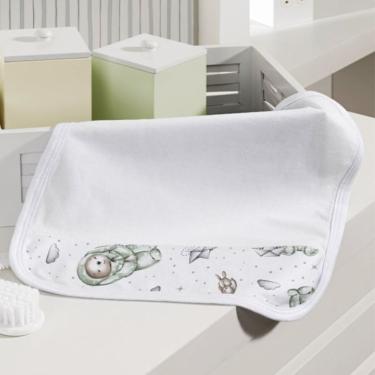 Imagem de Toalhinha De Boca Tecebem Baby Malha 02 Peças Kinder Yan 30cmx34cm Branco