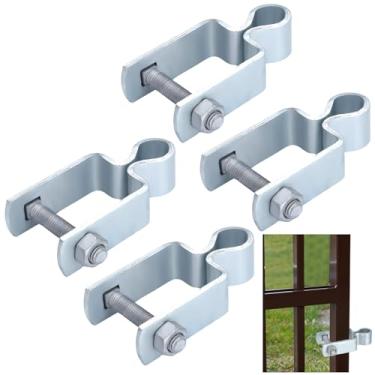 Imagem de Dansydaisy 4 peças 1-1/5.1 cm x 1-1/5.1 cm dobradiças fêmeas poste quadrado 5/20.3 cm pintle cerca de corrente poste dobradiça de aço galvanizado com parafusos e porcas para reparar e substituir o