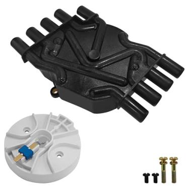 Imagem de QQWD Tampa do distribuidor de ignição e kit de rotor para Chevrolet GMC Cadillac Vortec V8 5.0L 5.7L 7.4L Tampa do distribuidor automotivo com terminais de latão substitui DR474 DR331 1104079