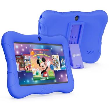 Imagem de Contixo Tablet infantil de 7 polegadas – Tablet Android V9A de 32 GB para idades de 3 a 7 anos, controles parentais, 50 livros de histórias da Disney exclusivos pré-carregados, WiFi, capa à prova de