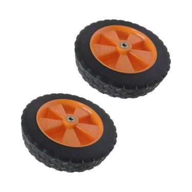 Imagem de predolo 2x 7" Roda de Carrinho Dobrável Pneu de Borracha Dobrável para Cortador de Grama