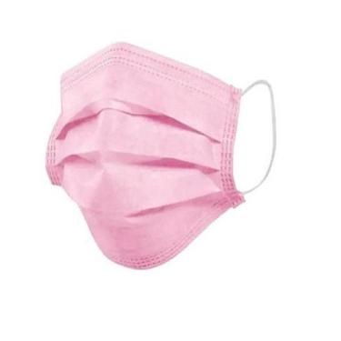Imagem de Máscara Cirúrgica Rosa Descartável Tripla Camada Com Filtro - Mascara