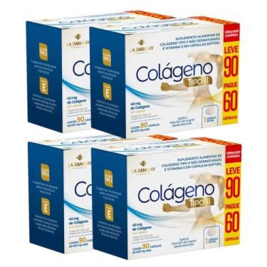 Imagem de Kit 4 Suplemento Colágeno Tipo II 90 Cápsulas - La San-Day