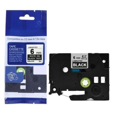 Imagem de Fita Aplicável Brother Tz Tze 315 Preto Letra Branca 6Mm - Generica