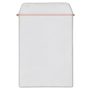 Imagem de 100un Protetor Porta Documento Plástico Fechamento Aba Abertura Vertic